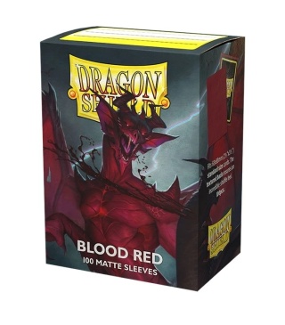 Koszulki na karty Dragon Shield - Blood Red 100 Standard Matte