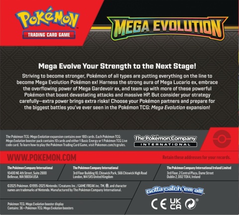 Pokémon TCG: Mega Evolution - Booster Display (36)