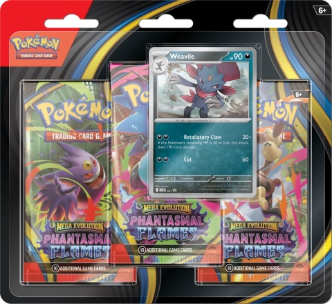 Pokémon TCG: Mega Evolution - Phantasmal Flames - 3-Pack Blister