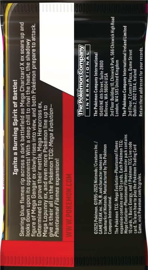 Pokémon TCG: Mega Evolution - Phantasmal Flames - 3-Pack Blister