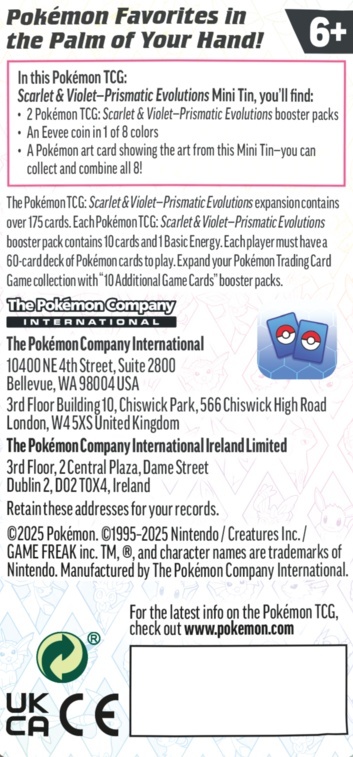 Prismatic Evolutions - Mini Tin - Espeon