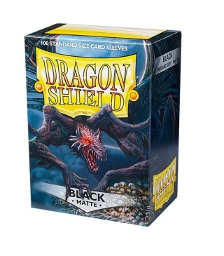 Koszulki na karty Dragon Shield - Black 100 Standard Matte