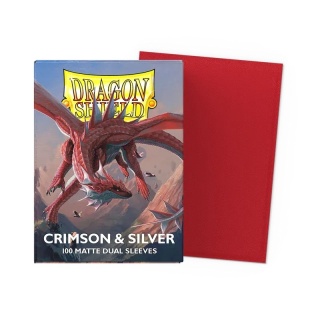Koszulki na karty Dragon Shield - Crimson & Silver 100 Matte Dual