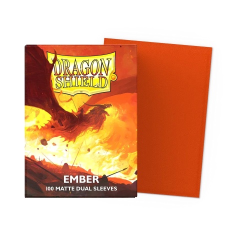 Koszulki na karty Dragon Shield - Ember 100 Matte Dual