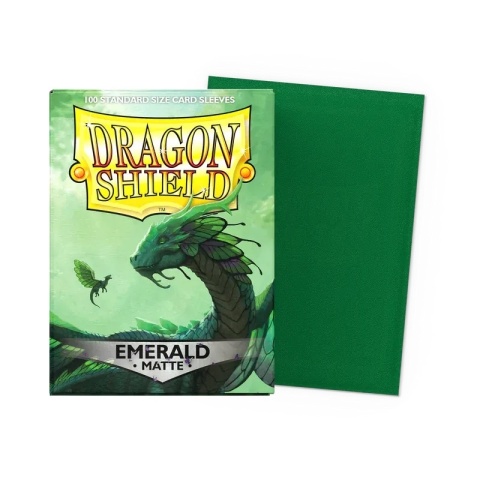 Koszulki na karty Dragon Shield - Emerald 100 Standard Matte