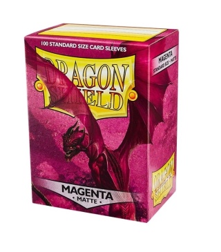 Koszulki na karty Dragon Shield - Magenta 100 Standard Matte