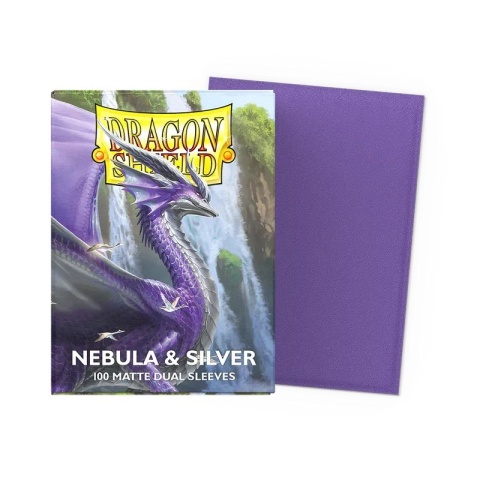 Koszulki na karty Dragon Shield - Nebula & Silver 100 Matte Dual