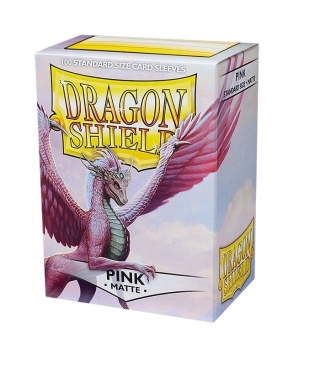 Koszulki na karty Dragon Shield - Pink 100 Standard Matte