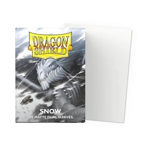 Koszulki na karty Dragon Shield - Snow 100 Matte Dual