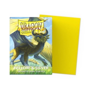 Koszulki na karty Dragon Shield - Yellow & Silver 100 Matte Dual