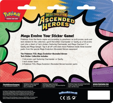 Pokémon TCG: Mega Evolution - Ascended Heroes - Tech Sticker Collection - Charmander/Mega Charizard Y
