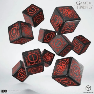 Zestaw Kości Gra o Tron - 10xK6 Targaryen
