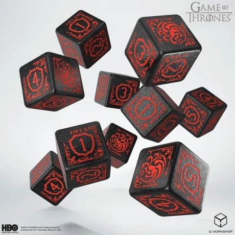 Zestaw Kości Gra o Tron - 10xK6 Targaryen