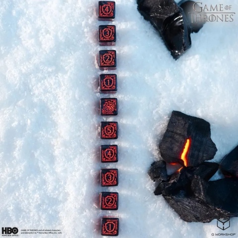 Zestaw Kości Gra o Tron - 10xK6 Targaryen