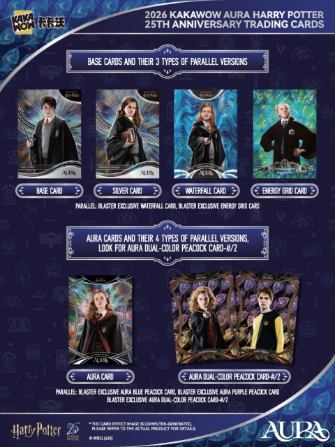 KAKAWOW - 2026 AURA Harry Potter 25th Anniversary Trading Cards Blaster Box (7 Packs) - EN