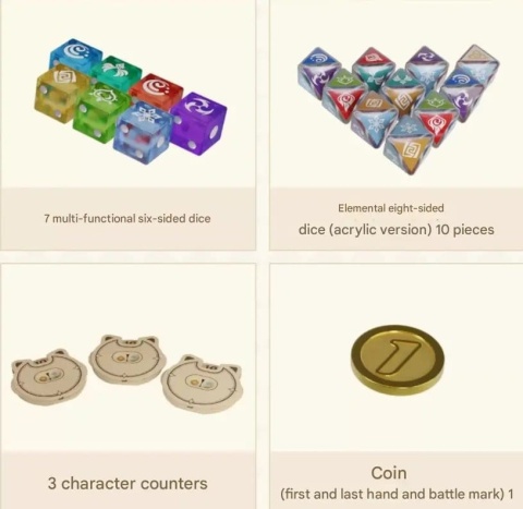 Genshin Impact Trading Card Game - Accessory & Dice Set