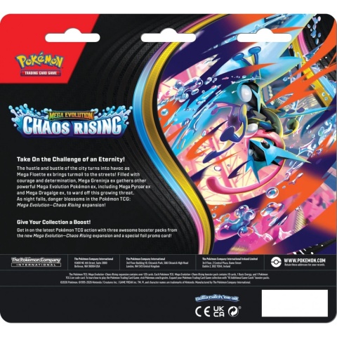 Pokémon TCG: Mega Evolution - Chaos Rising - 3-Pack Blister
